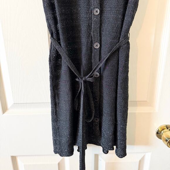 Zadig & Voltaire Marty Pointelle Cardigan Dress in Black - Picture 5 of 8